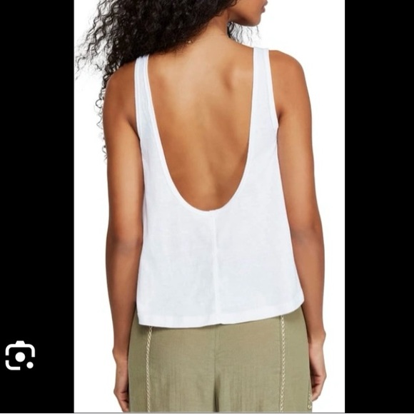 NWT Free People Carly O-ring White Tank Top Size L - Picture 3 of 6
